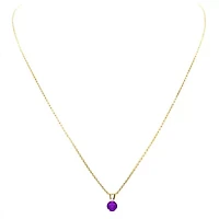 ct. t.w. Gemstone Solitaire Necklace 14k Gold With 18 Inch Chain