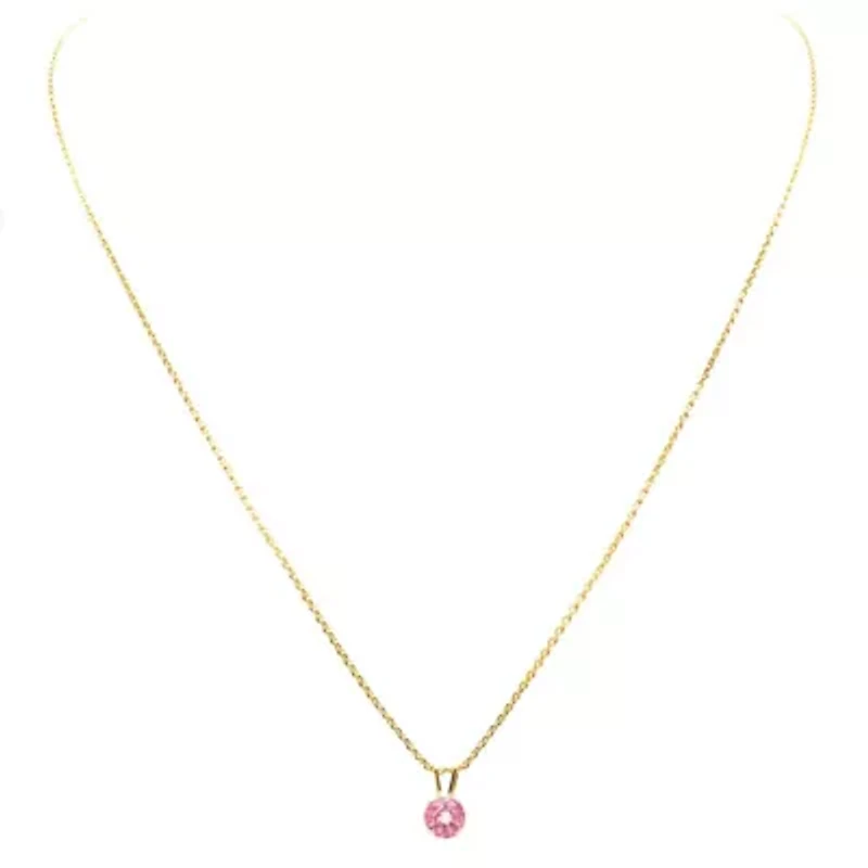 1/2 ct. t.w. Gemstone Solitaire Necklace 14K Gold With 18 Inch Chain