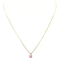1/2 ct. t.w. Gemstone Solitaire Necklace 14K Gold With 18 Inch Chain