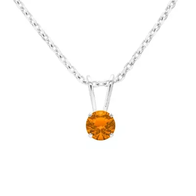 Lab Created 1/8 ct. t.w. Gemstone Solitaire Necklace 14k Gold With 18 Inch Chain