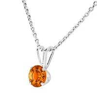 Lab Created 1/8 ct. t.w. Gemstone Solitaire Necklace 14k Gold With 18 Inch Chain