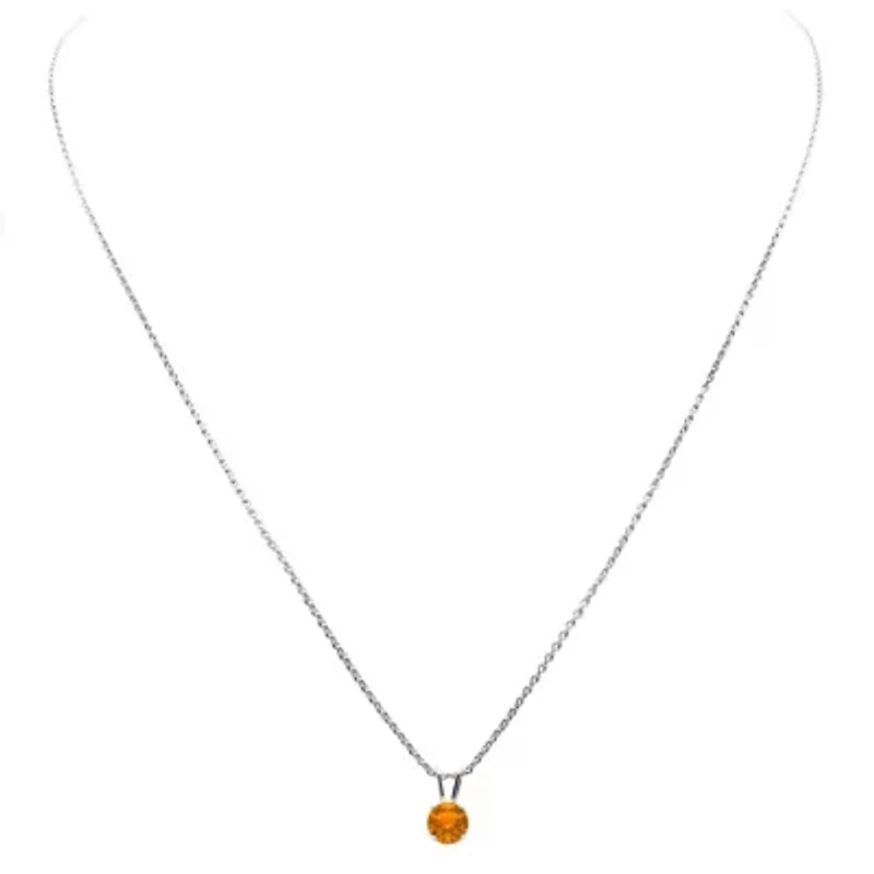 Lab Created 1/8 ct. t.w. Gemstone Solitaire Necklace 14k Gold With 18 Inch Chain