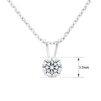 Lab Created 1/5 ct. t.w. Grown Diamond Solitaire Necklace Gold With 18 Inch Chain