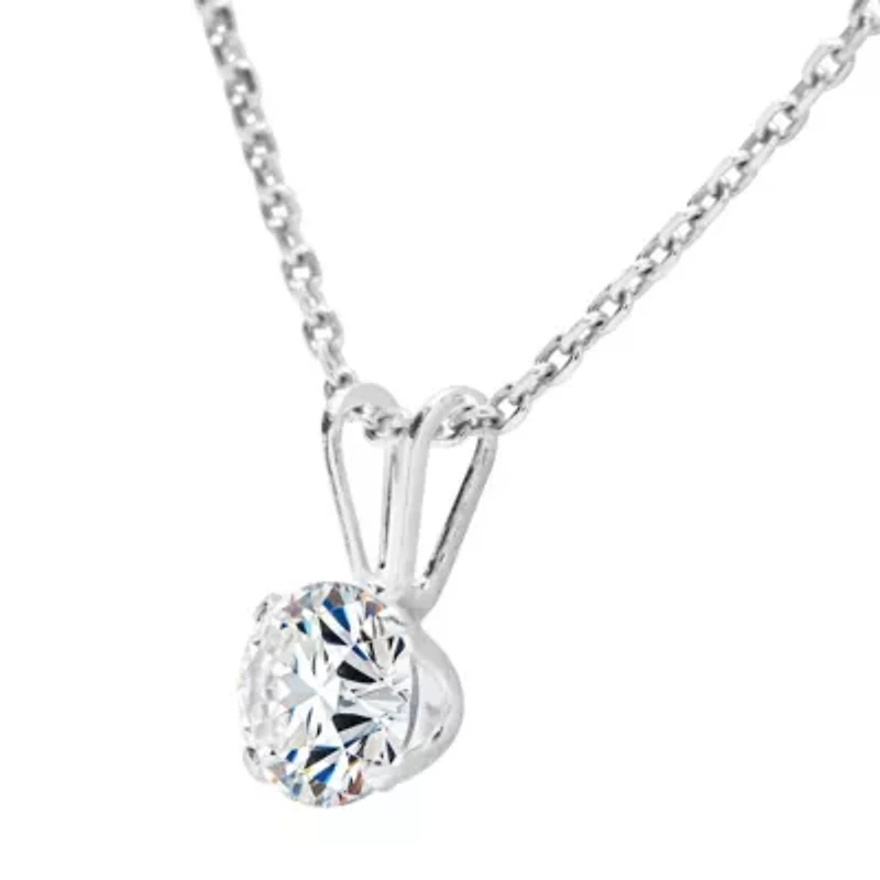 Lab Created 1/5 ct. t.w. Grown Diamond Solitaire Necklace Gold With 18 Inch Chain