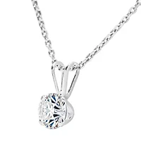Lab Created 1/5 ct. t.w. Grown Diamond Solitaire Necklace Gold With 18 Inch Chain