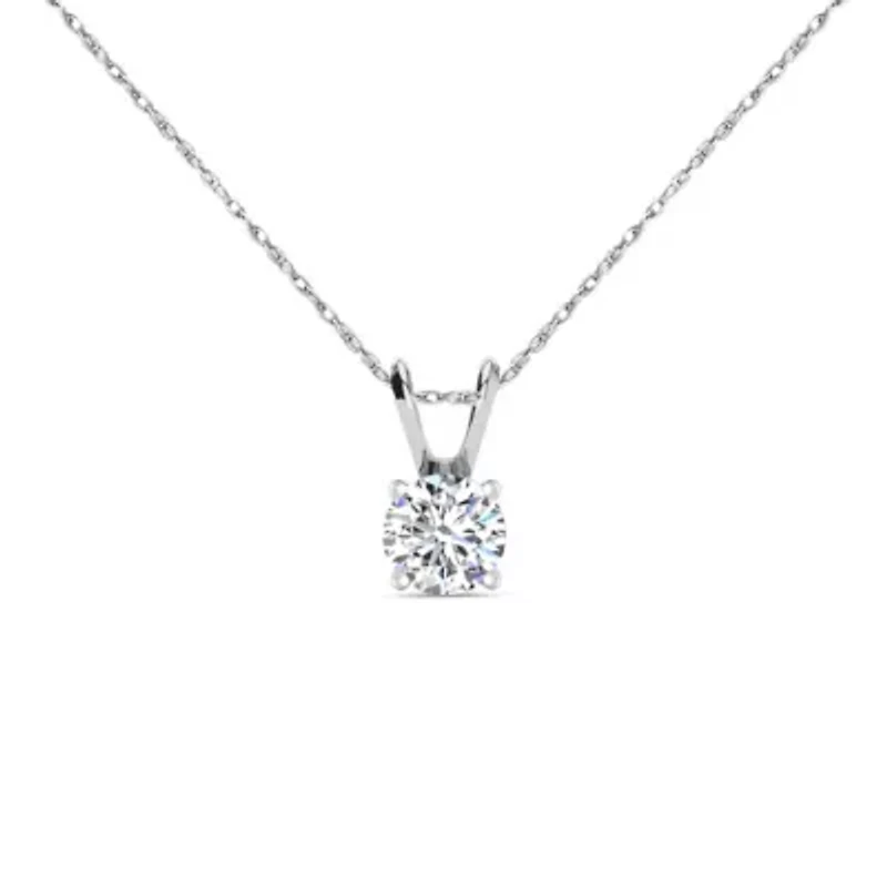 Lab Created ct. t.w. Grown Diamond Solitaire Necklace 14k Gold With 18 inch Chain