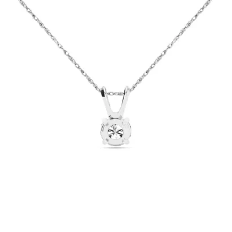 Lab Created ct. t.w. Grown Diamond Solitaire Necklace 14k Gold With 18 inch Chain