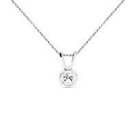Lab Created ct. t.w. Grown Diamond Solitaire Necklace 14k Gold With 18 inch Chain