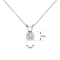 Lab Created ct. t.w. Grown Diamond Solitaire Necklace 14k Gold With 18 inch Chain