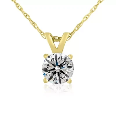 Lab Created 1/4 ct. t.w. Grown Diamond Solitaire Necklace 14k Gold With 18 Inch Chain