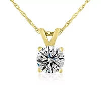 Lab Created 1/4 ct. t.w. Grown Diamond Solitaire Necklace 14k Gold With 18 Inch Chain