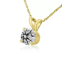 Lab Created 1/4 ct. t.w. Grown Diamond Solitaire Necklace 14k Gold With 18 Inch Chain