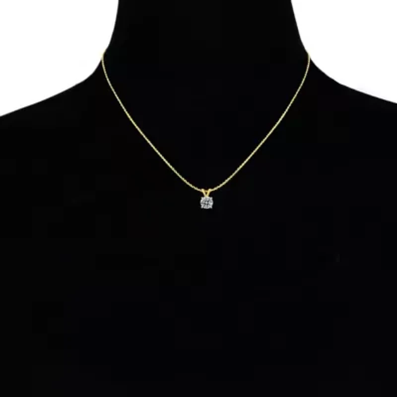 Lab Created 1/4 ct. t.w. Grown Diamond Solitaire Necklace 14k Gold With 18 Inch Chain