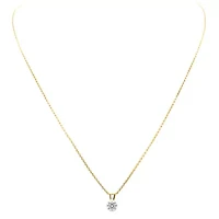 Lab Created 1/10 ct. t.w. Lab Grown Diamond Solitaire Necklace In 14k Gold With Free Chain