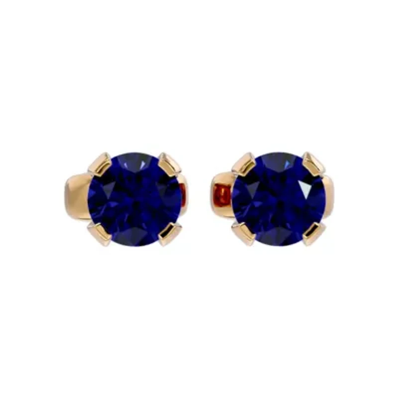 1/2 ct. t.w. Gemstone Stud Earrings Yellow Gold
