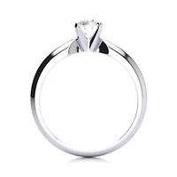 Lab Created Carat Grown Diamond Solitaire Ring Sterling Silver