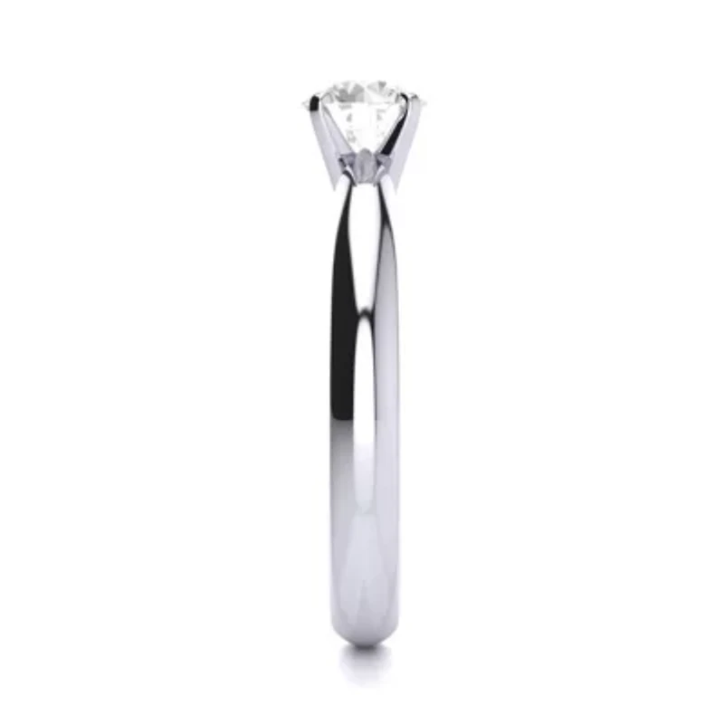 Lab Created Carat Grown Diamond Solitaire Ring Sterling Silver