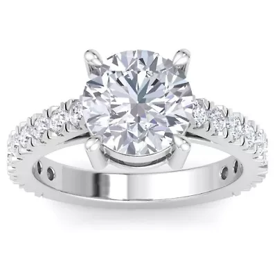 Lab Created Carat Grown Diamond Engagement Ring Sterling Silver