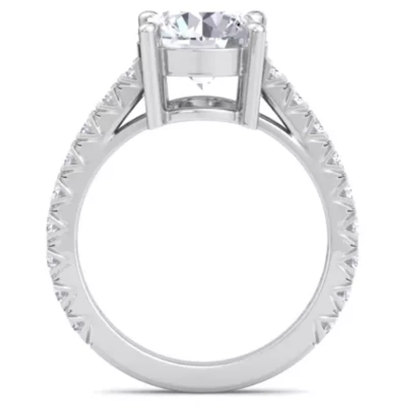 Lab Created Carat Grown Diamond Engagement Ring Sterling Silver