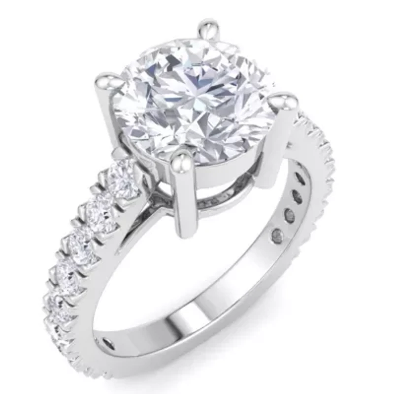 Lab Created Carat Grown Diamond Engagement Ring Sterling Silver