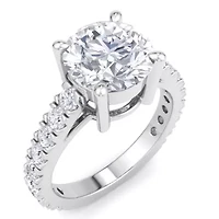 Lab Created Carat Grown Diamond Engagement Ring Sterling Silver