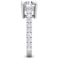 Lab Created Carat Grown Diamond Engagement Ring Sterling Silver