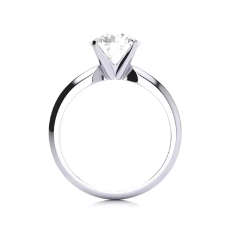 Lab Created Carat Grown Diamond Solitaire Ring Sterling Silver