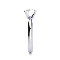 Lab Created Carat Grown Diamond Solitaire Ring Sterling Silver