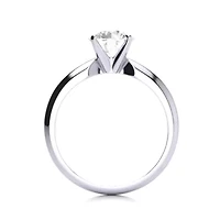 Lab Created /2 Carat Grown Diamond Solitaire Ring Sterling Silver