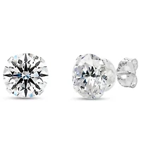 4 Carat Moissanite Stud Earrings Gold