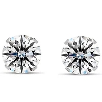 4 Carat Moissanite Stud Earrings Gold