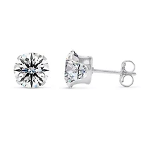 4 Carat Moissanite Stud Earrings Gold