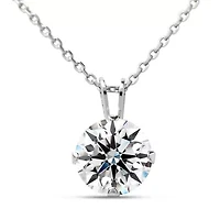 2 Carat Moissanite Necklace Gold With Free Chain