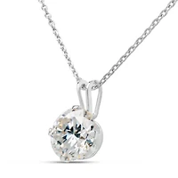 2 Carat Moissanite Necklace Gold With Free Chain
