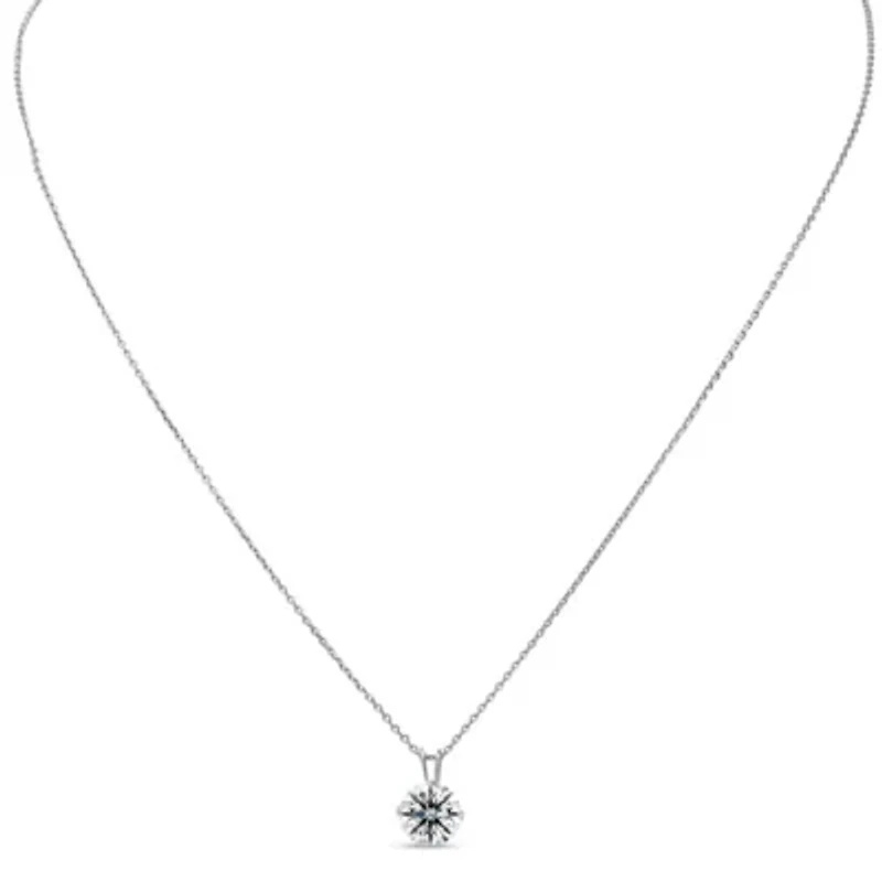2 Carat Moissanite Necklace Gold With Free Chain