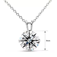 2 Carat Moissanite Necklace Gold With Free Chain