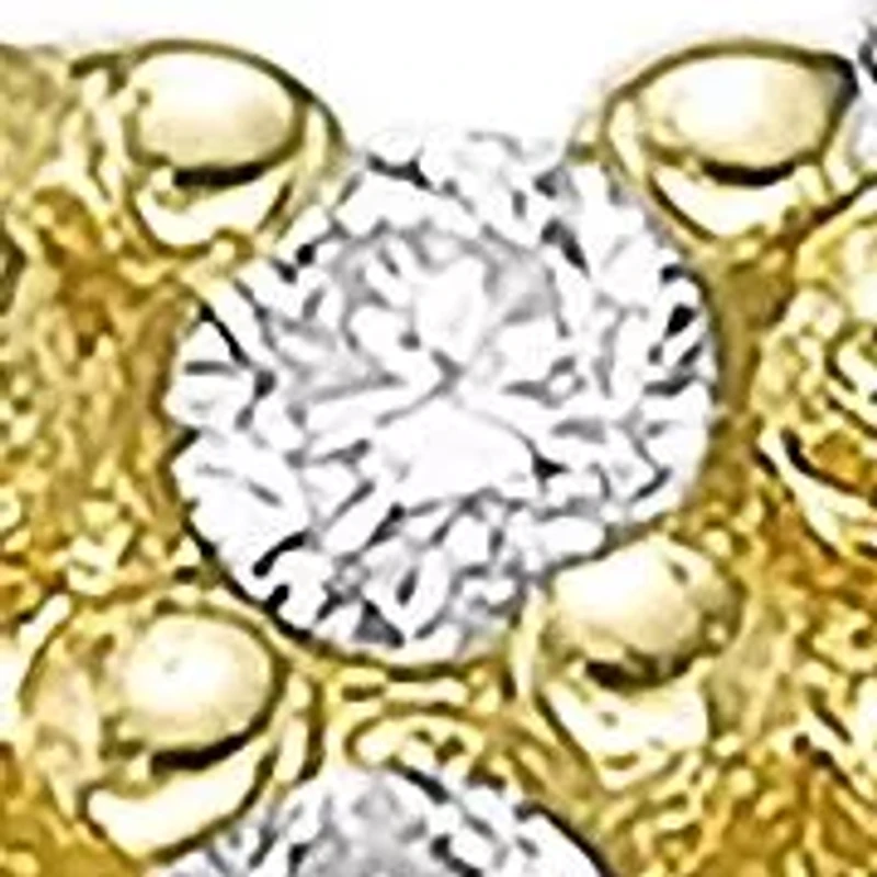 Lab Created 18k Gold Plated Sterling Silver 1/8 ct. t.w. Grown Diamond Bow Ring