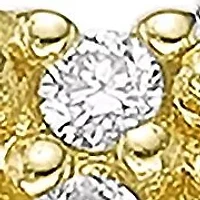 Lab Created 18k Gold Plated Sterling Silver 1/8 ct. t.w. Grown Diamond Bow Ring