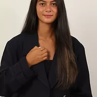 Lab Created 18k Gold Plated Sterling Silver 1/10 ct. t.w. Grown Diamond Oval Ring