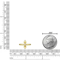 Lab Created 18k Gold Plated Sterling Silver 1/10 ct. t.w. Grown Diamond Bezel Set Spike Ring