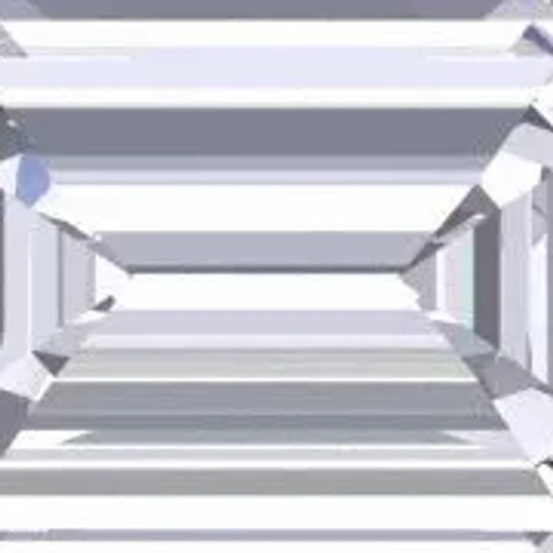 Lab Created / Carat Emerald Cut Grown Diamond Solitaire Necklace Available Sterling Silver and Yellow Gold