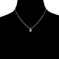 Lab Created Carat Round Shape Grown Diamond Solitaire Necklace Available Sterling Silver and Yellow Gold