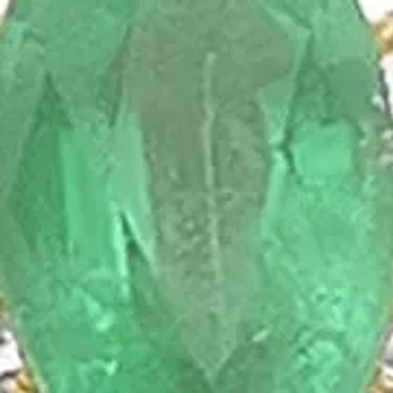 10K Gold Emerald and 1/5 ct. t.w. Diamond Ring