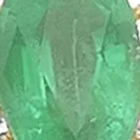 10K Gold Emerald and 1/5 ct. t.w. Diamond Ring