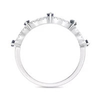 10K White Gold Sapphire and 1/ ct. t.w. Diamond Ring
