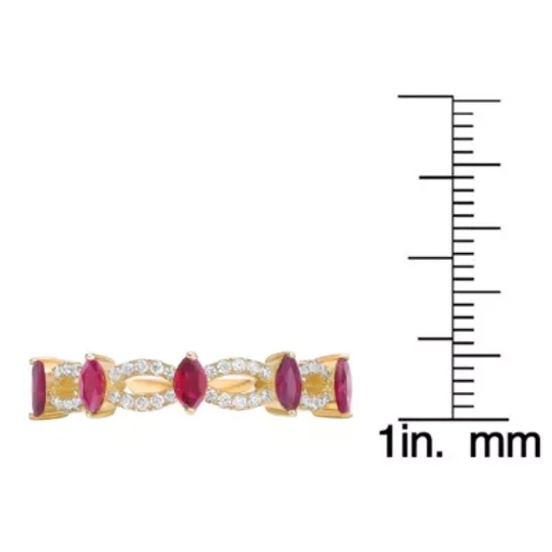 10K Gold Ruby and 1/5 ct. t.w. Diamond Ring