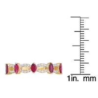 10K Gold Ruby and 1/5 ct. t.w. Diamond Ring