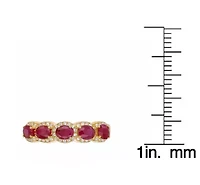 10K Gold Ruby and 1/4 ct. t.w. Diamond Ring