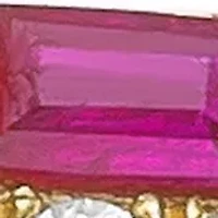 10K Gold Ruby and 1/6 ct. t.w. Diamond Ring