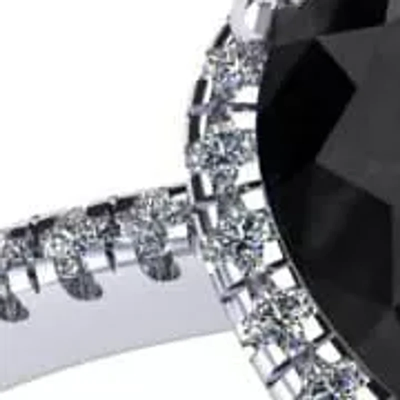 1 Carat Pear Shape Gemstone and Halo Diamond Ring Sterling Silver